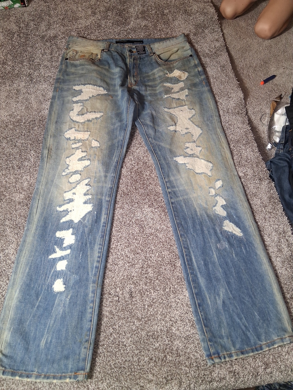 Rocawear Men's Straight Fit Jeans Size 34 Blue Denim Vintage Y2K Streetwear